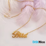 گردنبند طلا 18 عیار طرح Bita بیتا (کد DN-P0518)