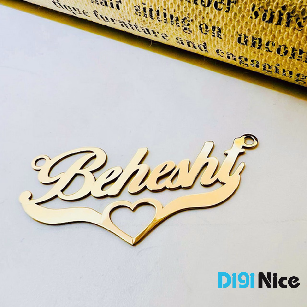 آویز گردنبند طلا 18 عیار طرح Behesht بهشت