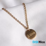 آویز گردنبند طلا 18 عیار طرح LOVE