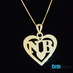آویز گردنبند طلا 18 عیار طرح NB