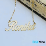 آویز گردنبند طلا 18 عیار طرح Ronika رونیکا