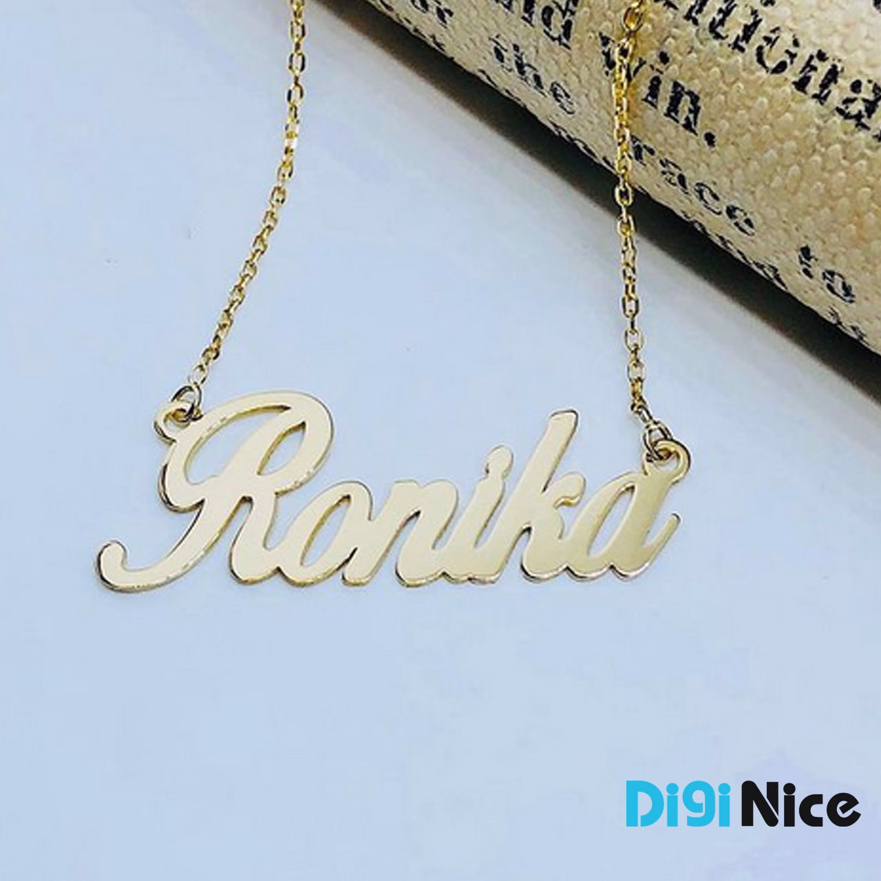 آویز گردنبند طلا 18 عیار طرح Ronika رونیکا