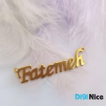 آویز گردنبند طلا 18 عیار طرح fatemeh فاطمه