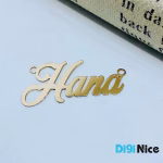 آویز گردنبند طلا 18 عیار طرح hana هانا
