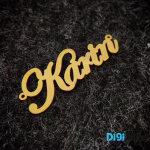 آویز گردنبند طلا 18 عیار طرح karin کارین