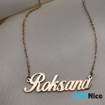آویز گردنبند طلا 18 عیار طرح roksana رکسانا