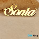 آویز گردنبند طلا 18 عیار طرح sonia سونیا