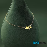 آویز گردنبند طلا 18 عیار طرح you
