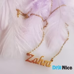 آویز گردنبند طلا 18 عیار طرح zahra زهرا