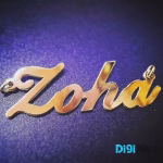 آویز گردنبند طلا 18 عیار طرح zoha زها