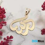 آویز گردنبند طلا 18 عیار طرح درسا