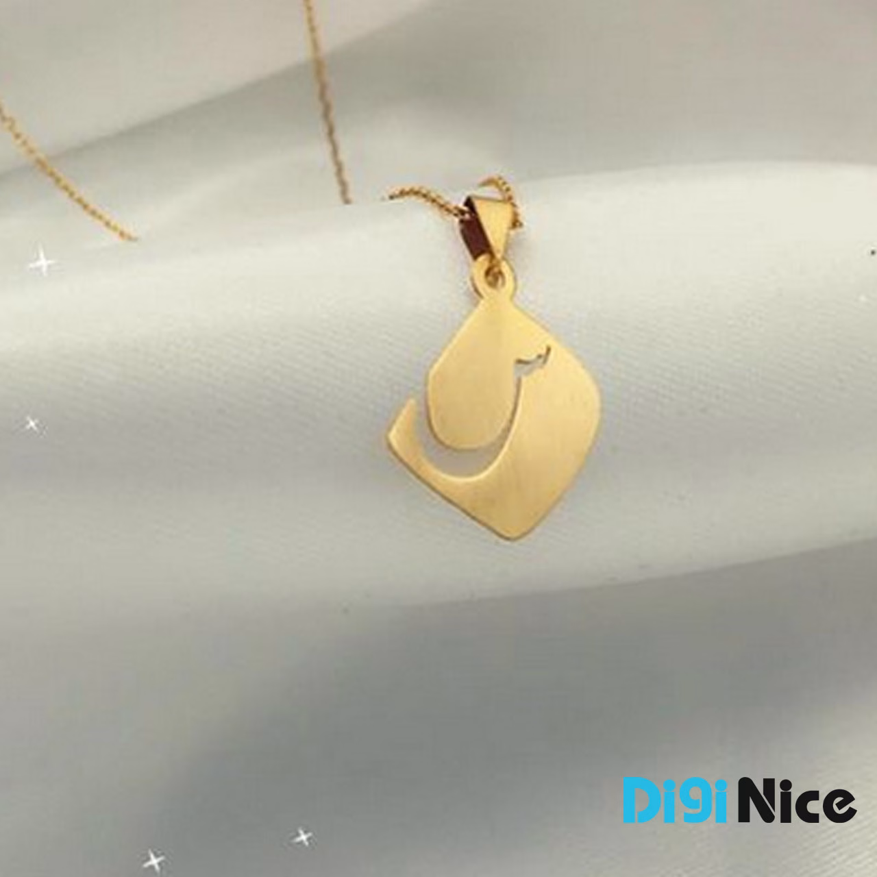 آویز گردنبند طلا 18 عیار طرح س