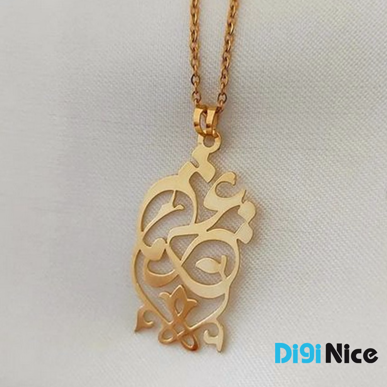 آویز گردنبند طلا 18 عیار طرح عشق