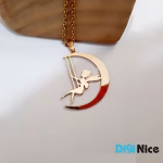 آویز گردنبند طلا 18 عیار طرح فرشته