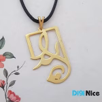 آویز گردنبند طلا 18 عیار طرح لیدا