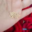 آویز گردنبند طلا 18 عیار طرح گل رز