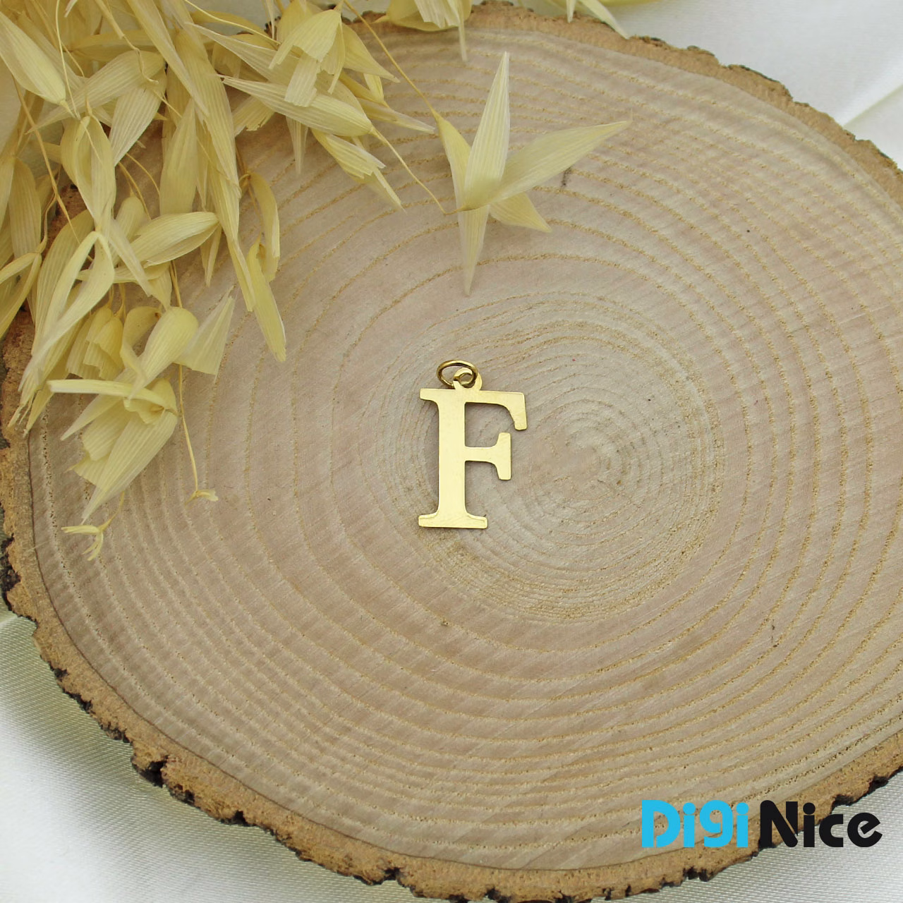گردنبند طلا 18 عیار طرح F (کد DN-P0832)