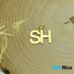 گردنبند طلا 18 عیار طرح Sh کد DN-P0568