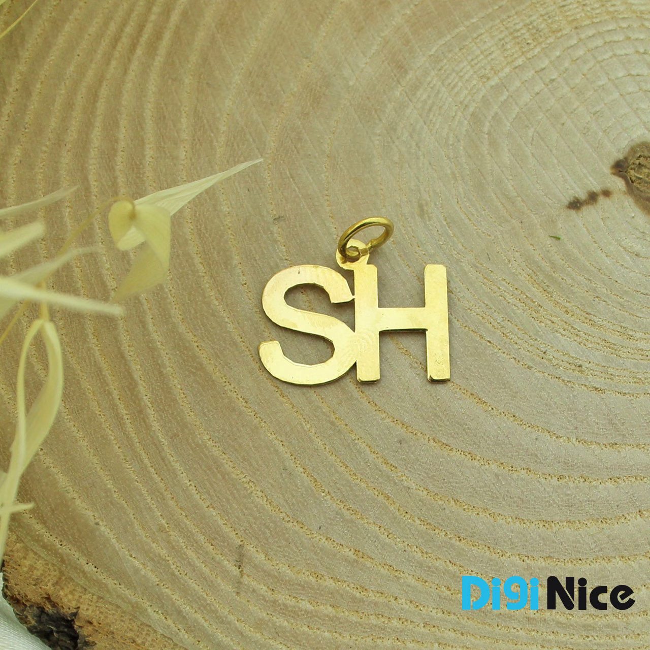 گردنبند طلا 18 عیار طرح Sh کد DN-P0568