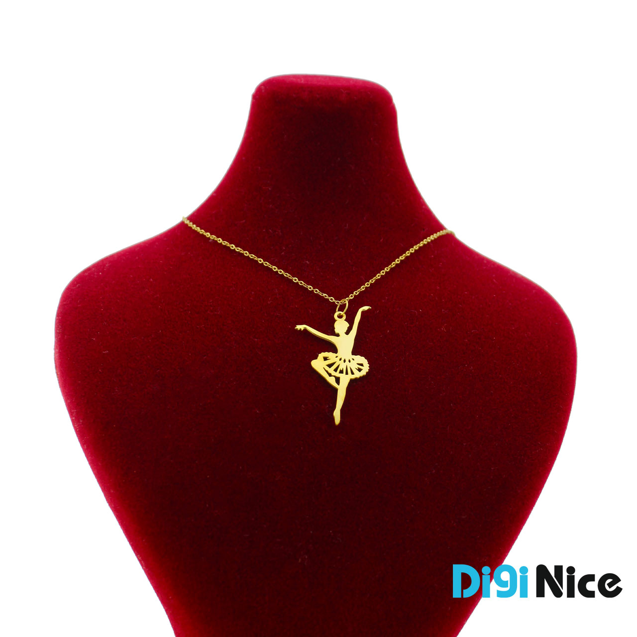 گردنبند طلا 18 عیار طرح بالرین (کد DN-P0820)