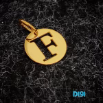 گردنبند طلا 18 عیار طرح حرف لاتین F