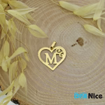 گردنبند طلا 18 عیار طرح حرف لاتین M کد DN-P0697