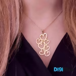 گردنبند طلا 18 عیار طرح قلب