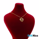 گردنبند طلا 18 عیار طرح قلب (کد DN-P0722)