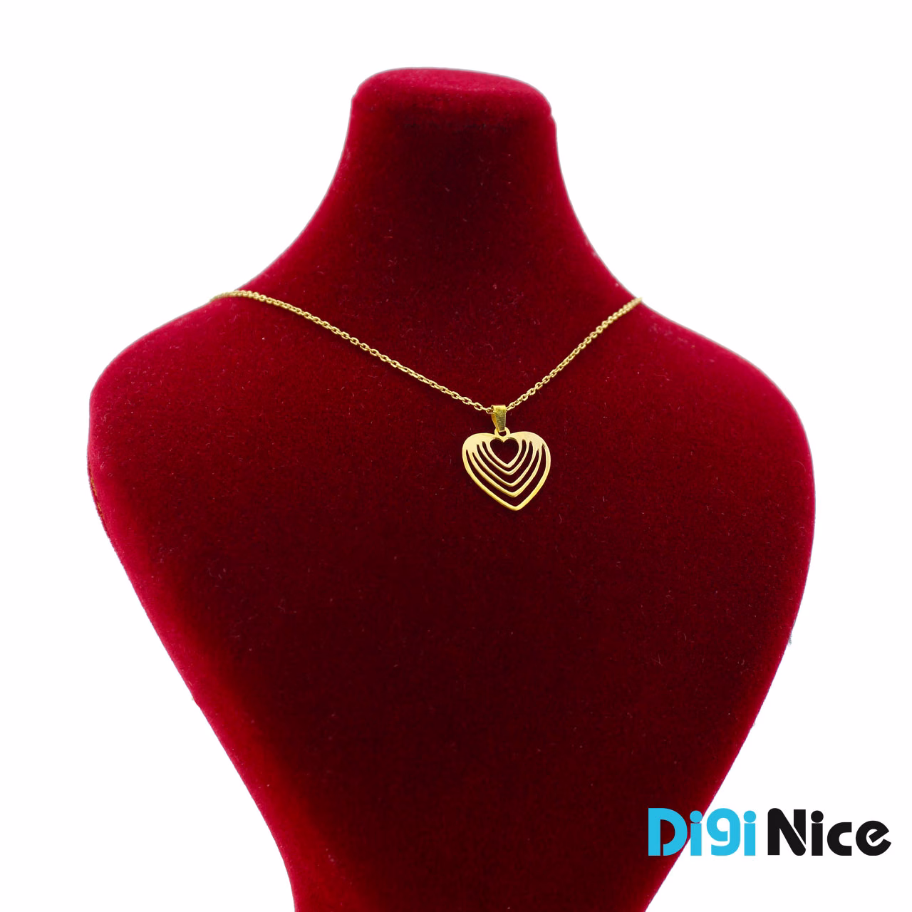 گردنبند طلا 18 عیار طرح قلب (کد DN-P0722)