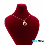 گردنبند طلا 18 عیار طرح مادر و فرزند (کد DN-P0492)