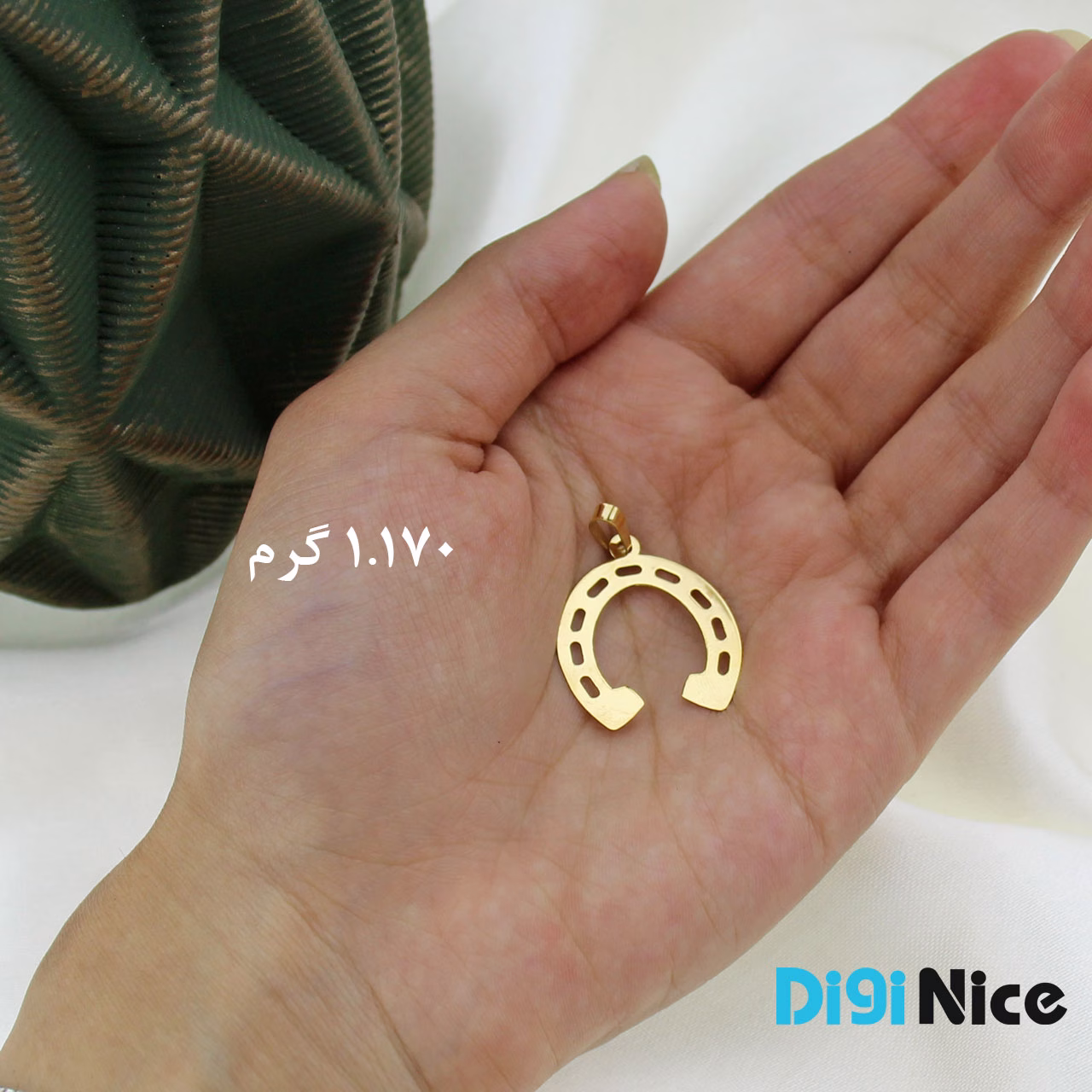 گردنبند طلا 18 عیار طرح نعل اسب (کد DN-P0607)
