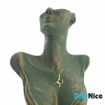 گردنبند طلا 18 عیار طرح نیلوفر Niloofar (کد DN-P0749)