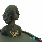 گردنبند طلا 18 عیار طرح پروانه (کد DN-P0650)