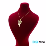 گردنبند طلا 18 عیار طرح کاکتوس (کد DN-P0653)