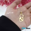 گردنبند طلا 18 عیار طرح گربه کد DN-P0849