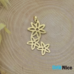 گردنبند طلا 18 عیار طرح گل کد DN-P0578