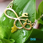 گردنبند-طلا-18عیار-طرح عشق