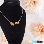 آویز گردنبند طلا 18 عیار طرح Rasool رسول