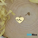 گردنبند طلا 18 عیار طرح ضربان قلب کد DN-P1017