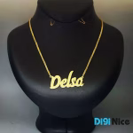 آویز گردنبند طلا 18 عیار طرح delsa دلسا