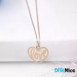 آویز گردنبند طلا 18 عیار طرح love