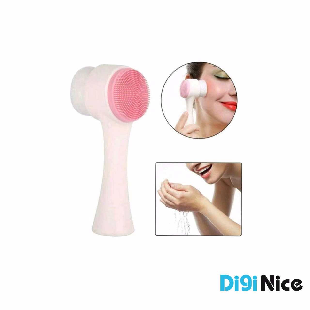 فیس براش دستی دو سر مویی و سیلیکونی