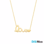 آویز گردنبند طلا 18 عیار طرح LOVE
