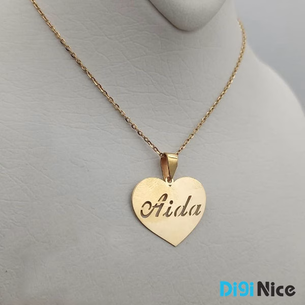 آویز گردنبند طلا 18 عیار طرح آیدا Aida