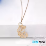 آویز گردنبند طلا 18 عیار طرح گیسو