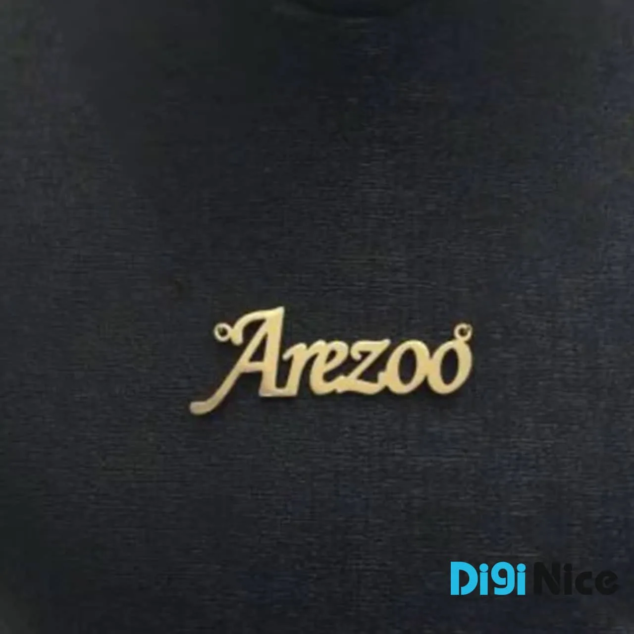 آویز گردنبند طلا 18 عیار طرح Arezoo آرزو (کد DN-P1274) - نمای جلو