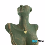 گردنبند طلا 18 عیار طرح حرف لاتین H (کد DN-P2771)