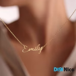 گردنبند طلا 18 عیار طرح EMILY