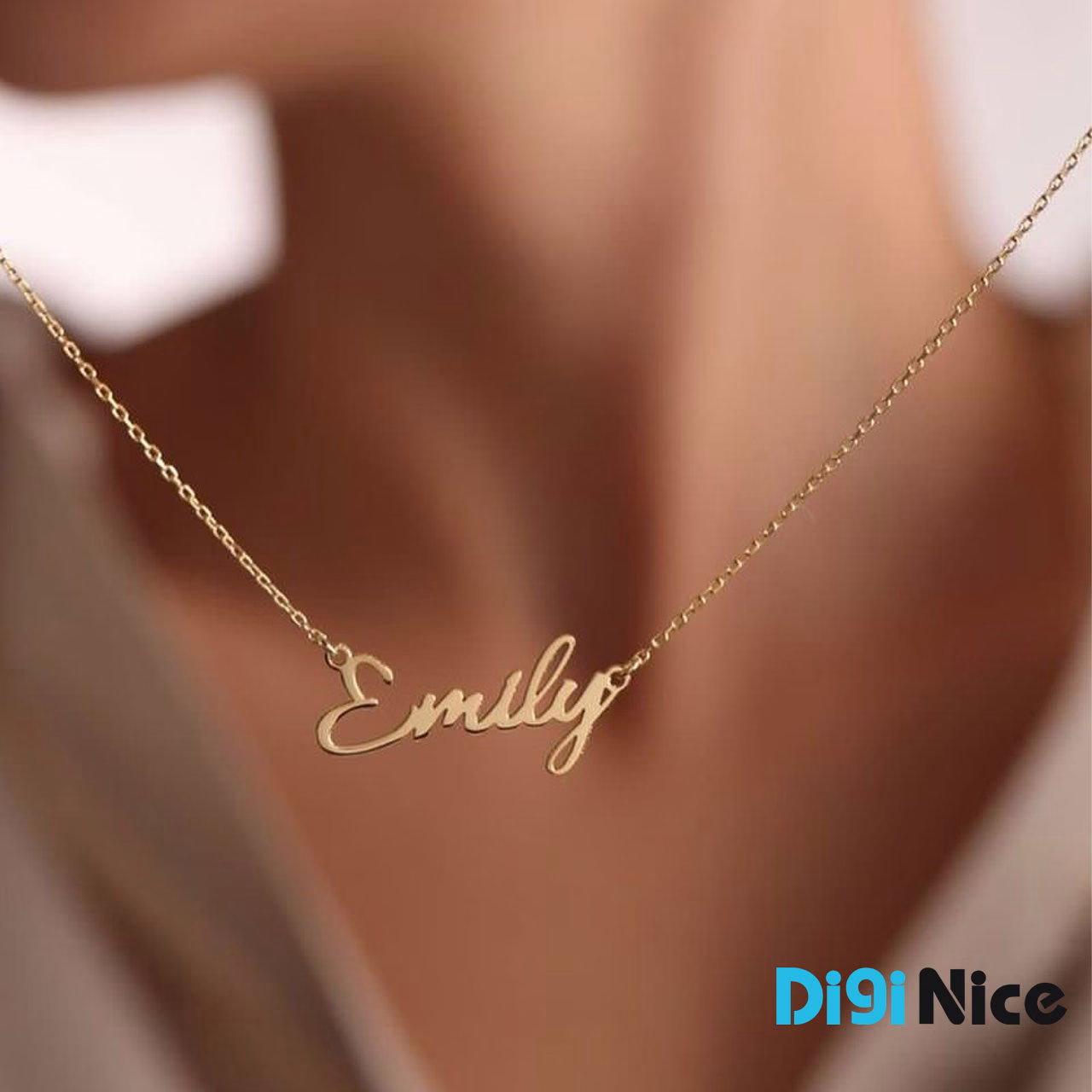 گردنبند طلا 18 عیار طرح EMILY