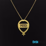 گردنبند طلا 18 عیار طرح HBD